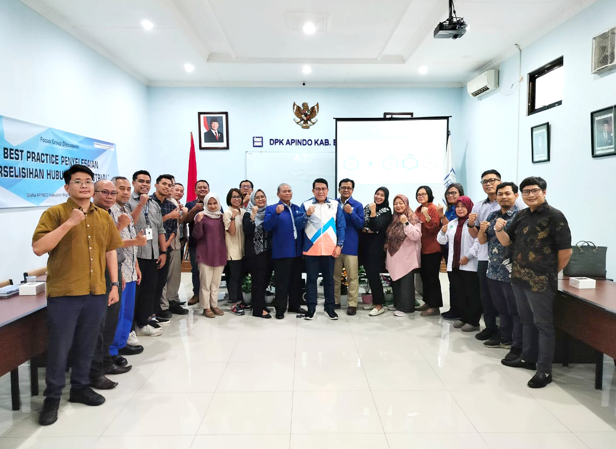 FGD 'Best Practice Penyelesaian Perselisihan Hubungan Industrial' bersama Tim TKBH DPK APINDO Kabupaten Bogor.